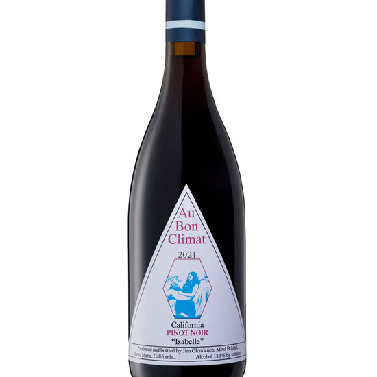 Au Bon Climat Isabelle Pinot Noir 2021 bottle - California red wine with elegant label design