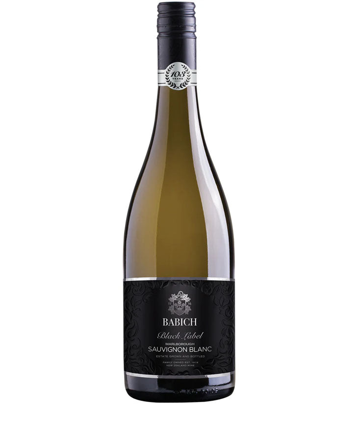 Babich Black Label Sauvignon Blanc 2023 wine bottle from Marlborough, New Zealand – premium estate-grown white wine