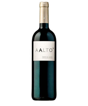 Aalto Ribera del Duero 2022 red wine bottle with silver label and gold foil, premium Spanish wine