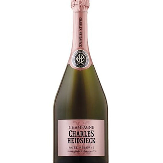Charles Heidsieck Rosé Réserve NV Champagne bottle with pink foil and label