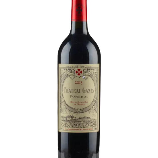 Château Gazin Pomerol 2015 Red Wine Bottle - Prestigious Bordeaux Right Bank Merlot Blend from France