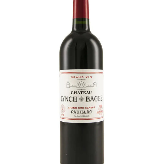 Château Lynch-Bages 2016 vintage Grand Cru Classé Pauillac red wine bottle with red foil and iconic French château label