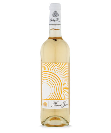 Chateau Musar Jeune White 2021 Lebanese white wine bottle with white and gold modern label design