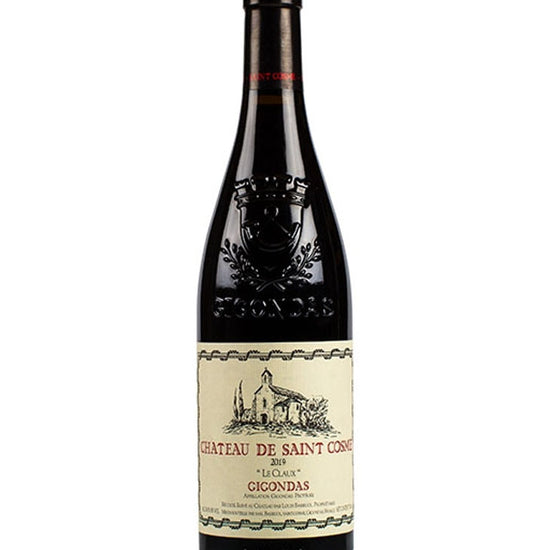 Bottle of Château de Saint Cosme Gigondas "Le Claux" 2020 vintage red wine from Gigondas appellation, France
