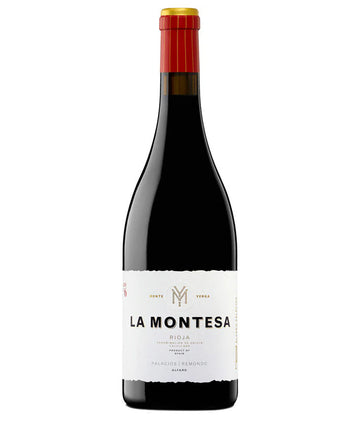 Finca La Montesa Rioja 2021 red wine bottle with red capsule and white label, Spanish Rioja wine by Palacios Remondo