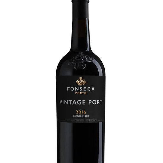 Fonseca Vintage Port 2016 bottle – fine Portuguese fortified wine from the Douro region, bottled in 2018