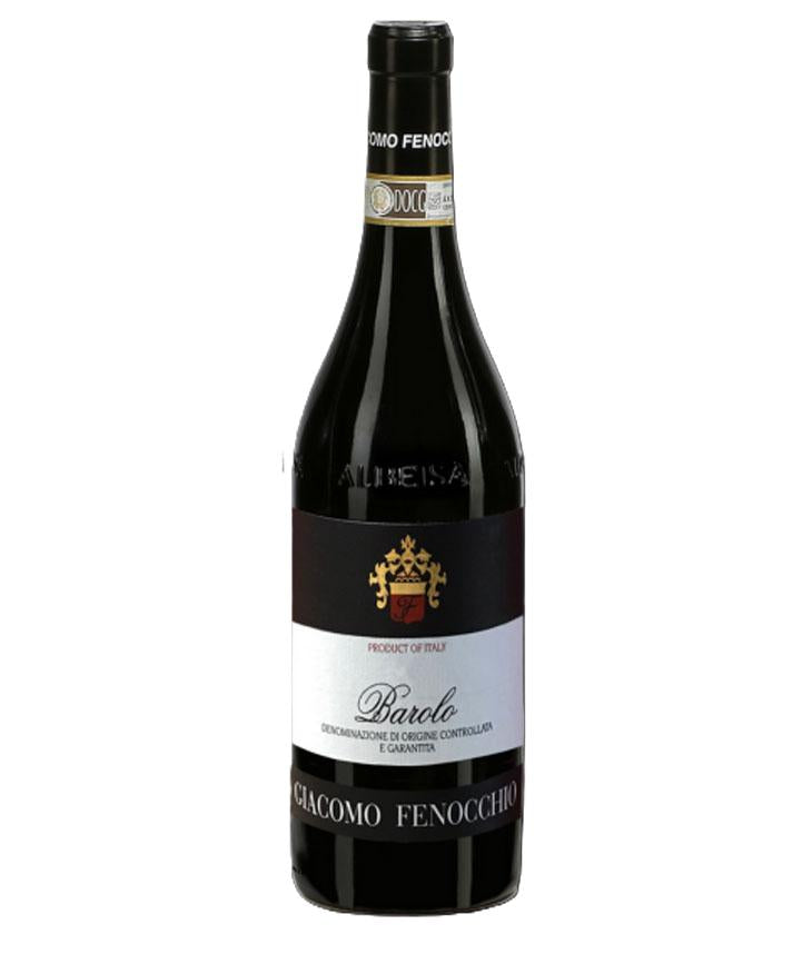 Bottle of Giacomo Fenocchio Barolo 2020 DOCG red wine from Italy – classic Nebbiolo from Monforte d’Alba