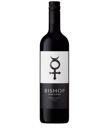 Glaetzer Bishop Shiraz 2021 wine bottle with Mercury symbol label, Barossa Valley red wine by Ben Glaetzer