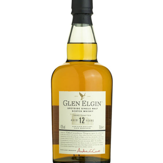 Glen Elgin 12 Year Old Speyside Single Malt Scotch Whisky – smooth, hand-crafted whisky with fruity character