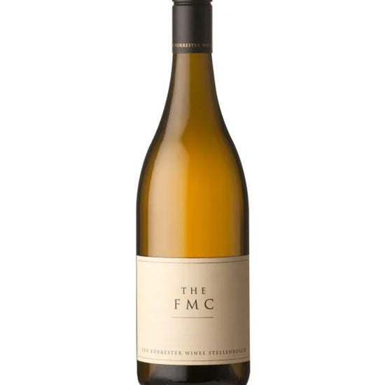 Ken Forrester The FMC 2024 Chenin Blanc wine bottle from Stellenbosch with minimalist cream label and black cap
