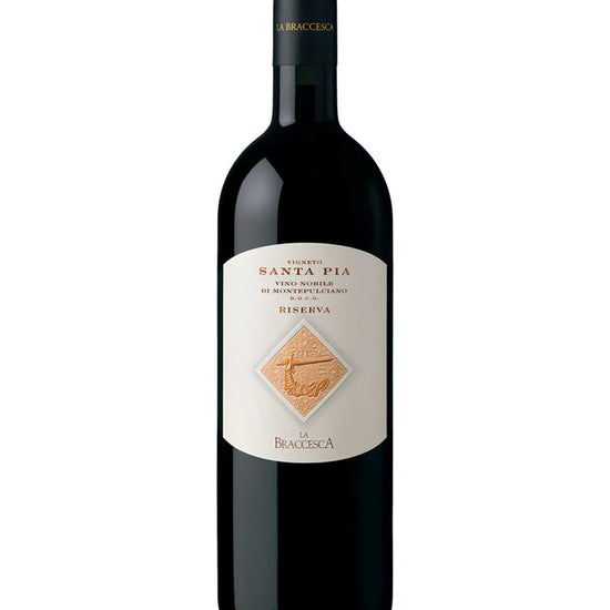 Bottle of La Braccesca Santa Pia Riserva 2018 Vino Nobile di Montepulciano DOCG by Antinori