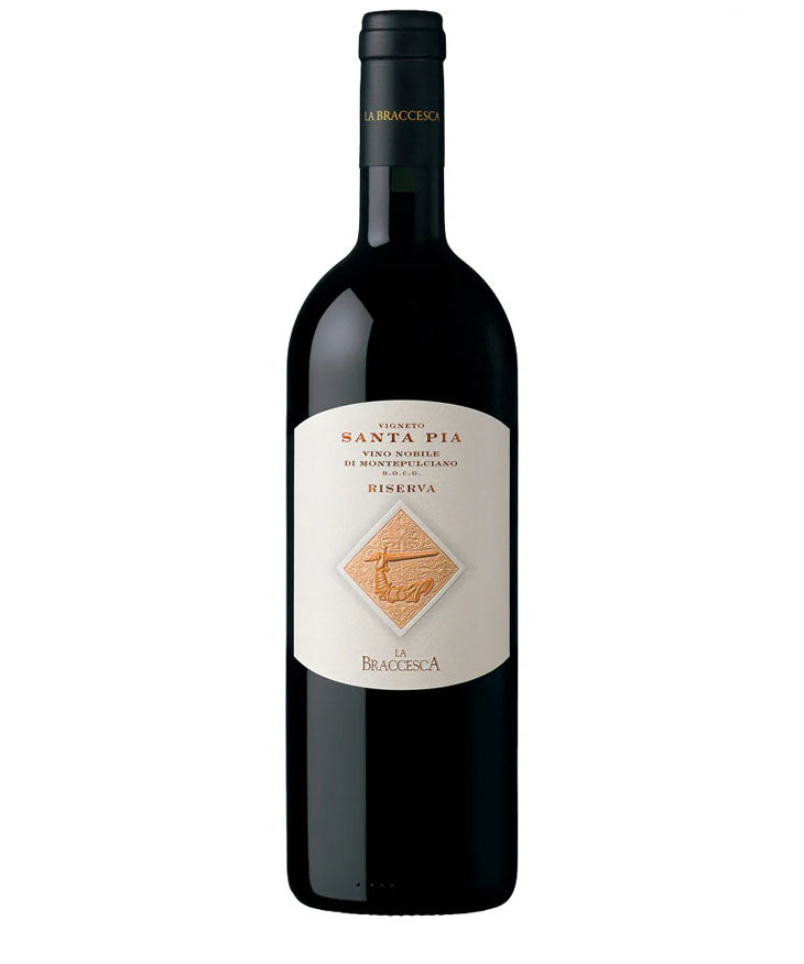 Bottle of La Braccesca Santa Pia Riserva 2018 Vino Nobile di Montepulciano DOCG by Antinori