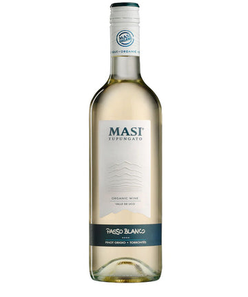 Masi Tupungato Passo Blanco 2024 organic white wine bottle with Pinot Grigio and Torrontés grapes from Valle de Uco Argentina