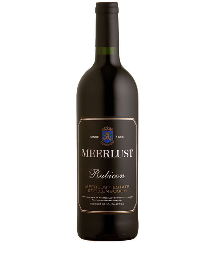 Meerlust Rubicon 2018 red wine bottle from Meerlust Estate Stellenbosch South Africa
