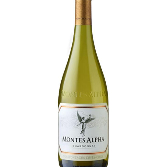 Montes Alpha Chardonnay 2023 white wine bottle from Aconcagua Costa, Chile