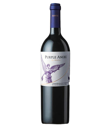 Montes Purple Angel 2021 premium Carmenère wine bottle from Colchagua Valley, Chile