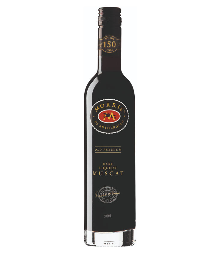 Morris of Rutherglen Old Premium Rare Liqueur Muscat bottle - rich Australian fortified dessert wine
