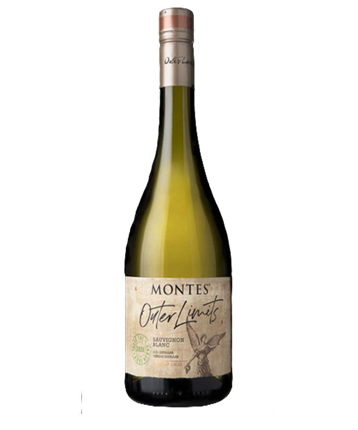 Outer Limits by Montes Sauvignon Blanc 2024 white wine bottle from Zapallar, Chile