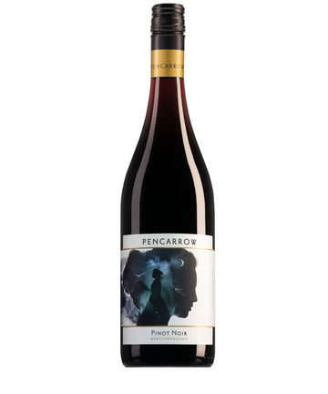 Pencarrow Pinot Noir 2020 wine bottle from Martinborough, New Zealand – elegant red wine with artistic label design.