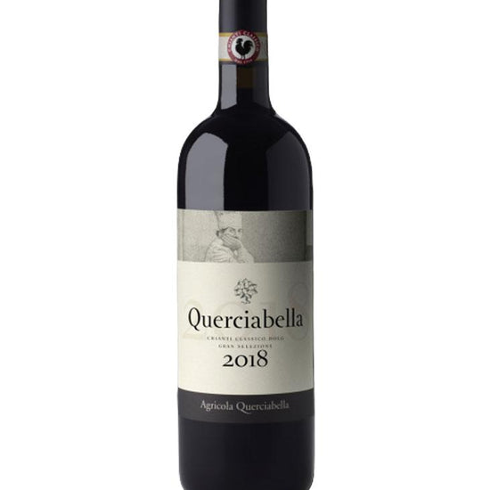 Bottle of Querciabella Chianti Classico Gran Selezione 2018 premium Italian red wine