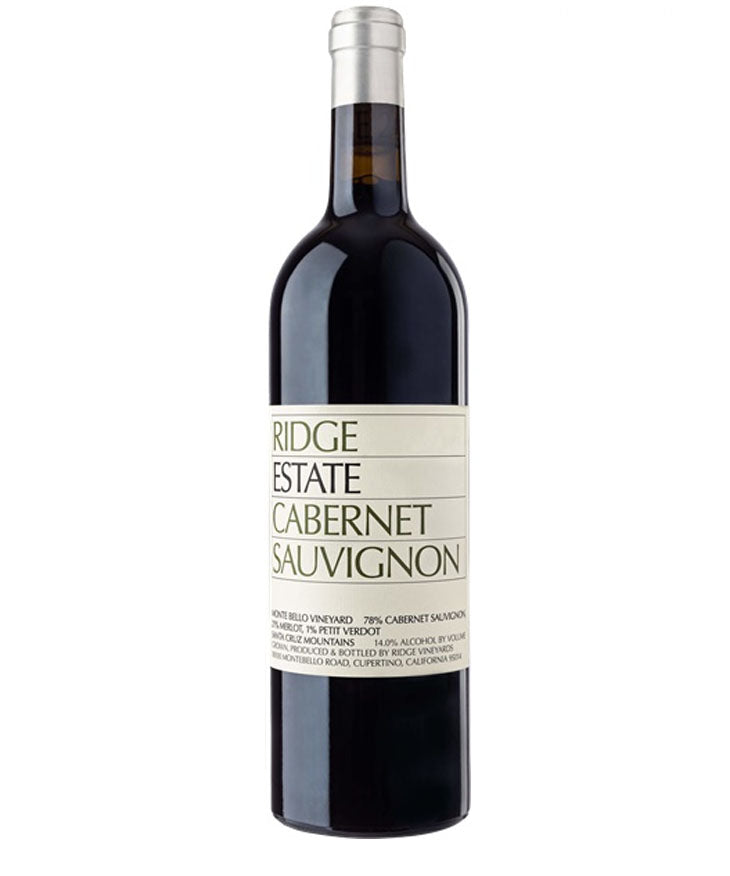 Ridge Estate Cabernet Sauvignon 2022, Bordeaux-style red wine from Monte Bello Vineyard
