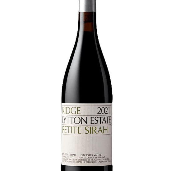 Ridge Lytton Estate Petite Sirah 2021 red wine bottle from Sonoma County, Dry Creek Valley