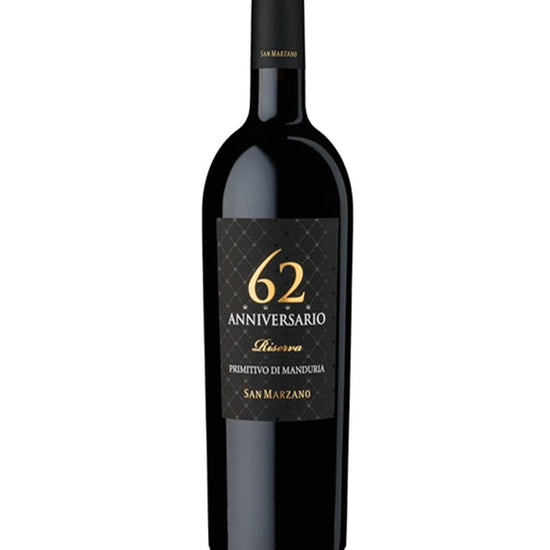 San Marzano Anniversario 62 Primitivo di Manduria Riserva 2019 wine bottle