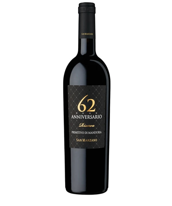 San Marzano Anniversario 62 Primitivo di Manduria Riserva 2019 wine bottle