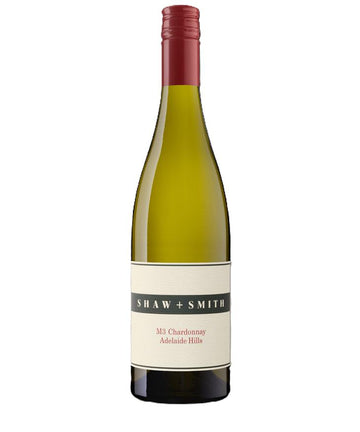 Shaw + Smith M3 Chardonnay 2022 wine bottle from Adelaide Hills with red cap and cream label
