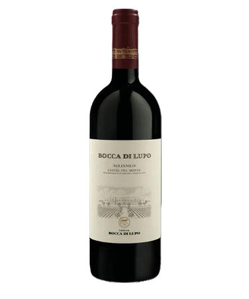 Bottle of Tenuta Bocca di Lupo Aglianico Castel del Monte 2018 red wine – premium Italian Aglianico from Puglia