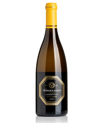 Vergelegen Reserve Chardonnay 2022 white wine bottle with gold and black label, South Africa