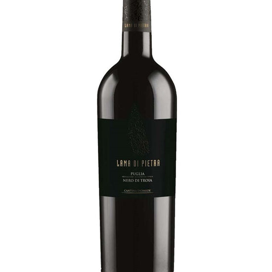 Cantina Diomede Lama di Pietra Nero di Troia 2024 wine bottle – bold red wine from Puglia, Italy crafted with Nero di Troia grapes