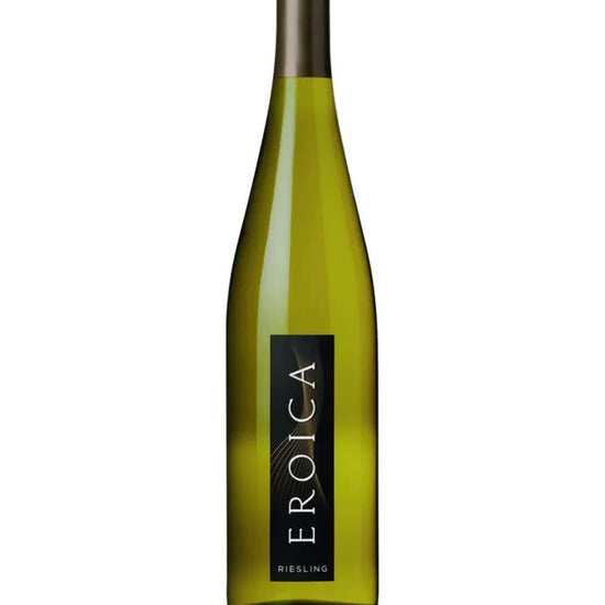 Wine bottle labeled 'Eroica' on a white background