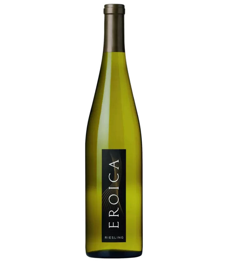 Wine bottle labeled 'Eroica' on a white background