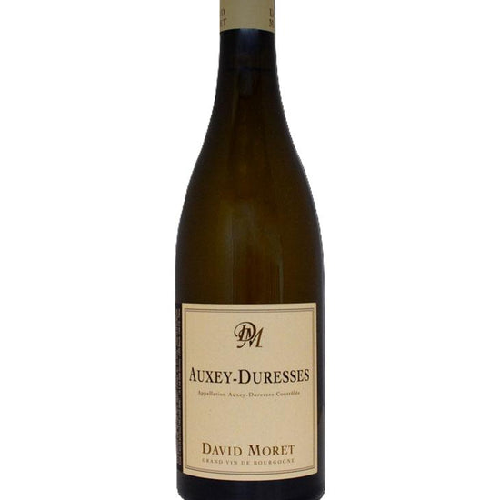 Wine bottle labeled 'Auxey-Duresses' by David Moret on a white background