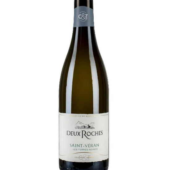 Bottle of Domaine des Deux Roches Saint-Véran Les Terres Noires 2023 white wine – French Burgundy Chardonnay