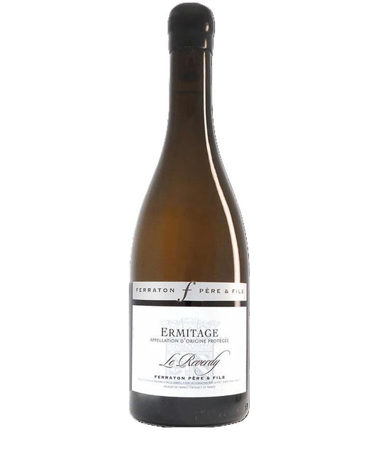 Wine bottle with a label on a white background