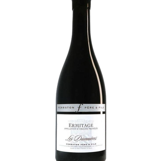 Wine bottle with label on a white background