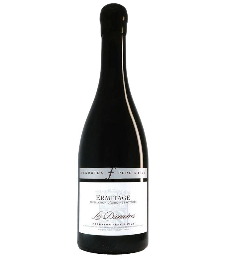 Wine bottle with label on a white background