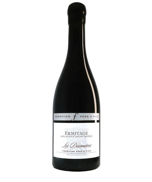 Wine bottle with label on a white background