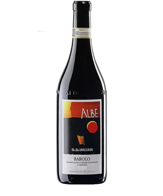 G.D. Vajra Barolo Albe 2021 red wine bottle – premium Italian Barolo with contemporary artwork label