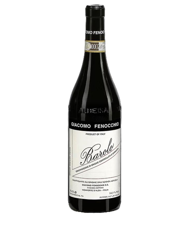 Bottle of Giacomo Fenocchio Barolo 2020 DOCG red wine from Italy – classic Nebbiolo from Monforte d’Alba