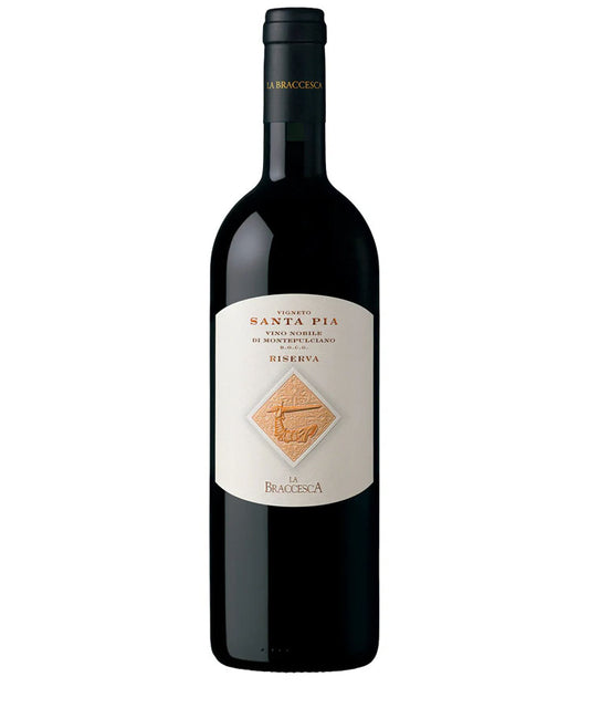 Bottle of La Braccesca Santa Pia Riserva 2019 Vino Nobile di Montepulciano DOCG by Antinori