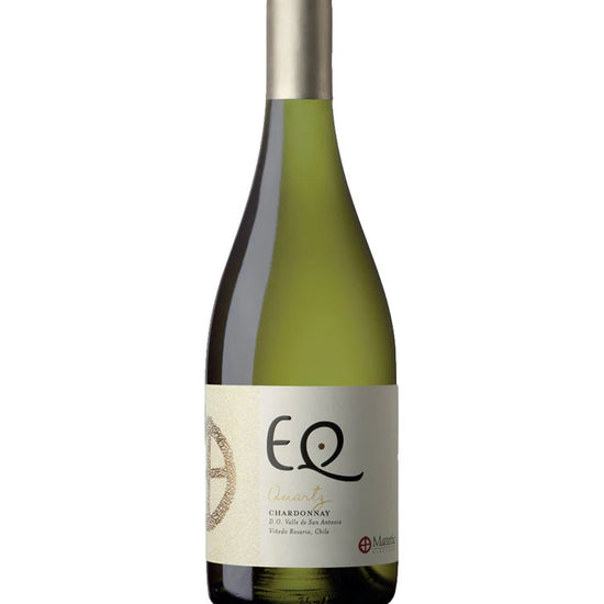 Bottle of Matetic EQ Chardonnay with cream label.