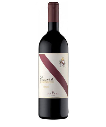 Wine bottle with a label on a white background