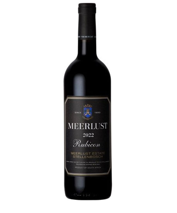 Meerlust Rubicon 2022 red wine bottle from Meerlust Estate Stellenbosch South Africa