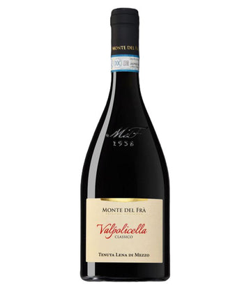 Wine bottle with label on a white background