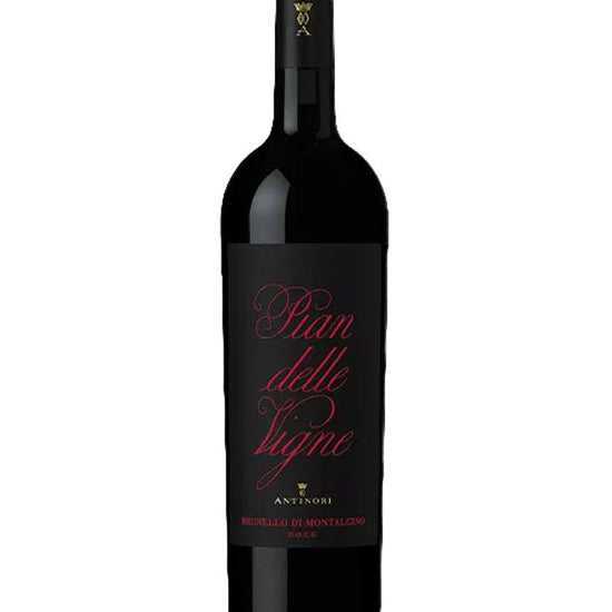 Wine bottle with a black label on a white background