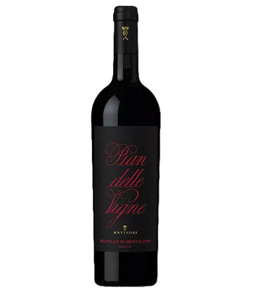 Wine bottle with a black label on a white background