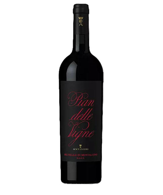 Wine bottle with a black label on a white background